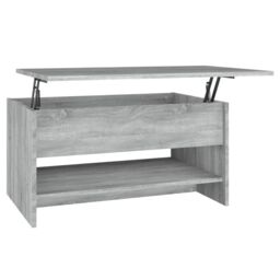 Berkfield Home Coffee Table Grey Sonoma 80x50x40 cm Engineered Wood - Size: 80 x 50 x 40 cm - thumbnail 2