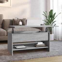 Berkfield Home Coffee Table Grey Sonoma 80x50x40 cm Engineered Wood - Size: 80 x 50 x 40 cm - thumbnail 1