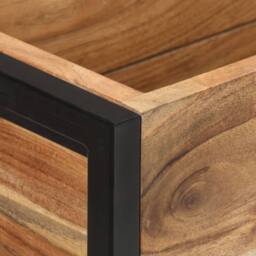 Berkfield Home Planter 90x20x68 cm Solid Acacia Wood in Brown - Size: 90 x 20 x 68 cm - thumbnail 4