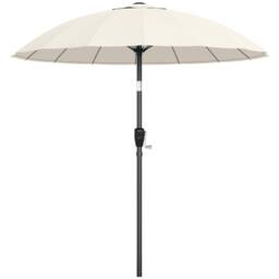 OUTSUNNY 2m Shanghai Garden Parasol Umbrella, Outdoor Sun Shade in Cream - thumbnail 2