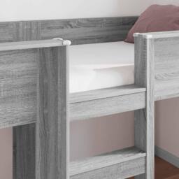 Berkfield Home Bunk Bed for Kids Grey Sonoma 75 x 190 cm Engineered wood - thumbnail 3