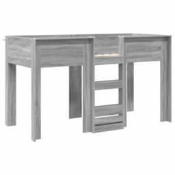 Berkfield Home Bunk Bed for Kids Grey Sonoma 75 x 190 cm Engineered wood - thumbnail 4