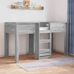 Berkfield Home Bunk Bed for Kids Grey Sonoma 75 x 190 cm Engineered wood - thumbnail 1