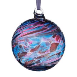 Sienna Glass 8cm Friendship Ball Blue & Pink