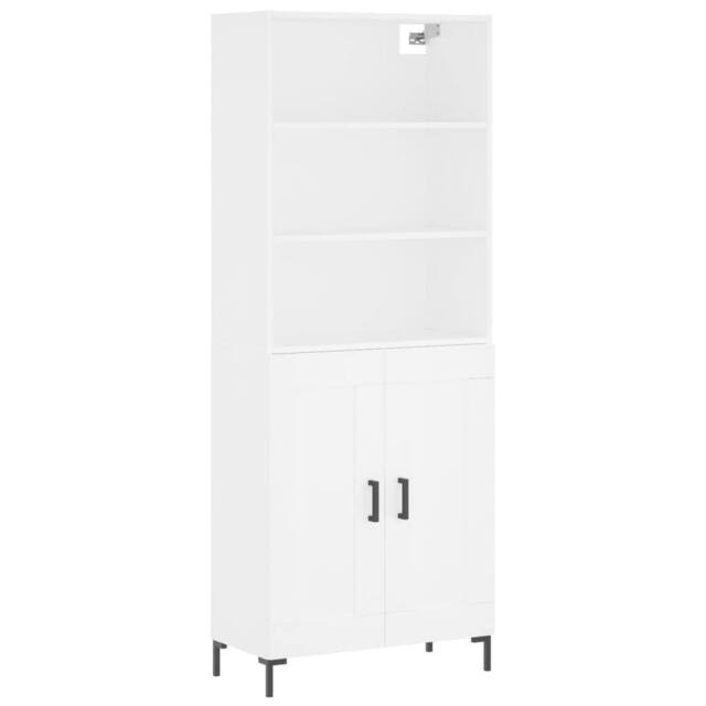 Berkfield Home Highboard White 69.5x34x180 cm Engineered Wood - image 1