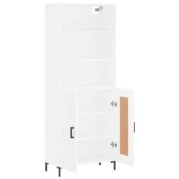 Berkfield Home Highboard White 69.5x34x180 cm Engineered Wood - thumbnail 4