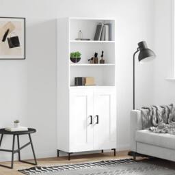 Berkfield Home Highboard White 69.5x34x180 cm Engineered Wood - thumbnail 2