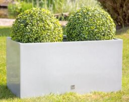 Primrose 80 x 24cm Gloss Fibreglass Trough Planter in White - Size: 80 x 24 cm - thumbnail 2