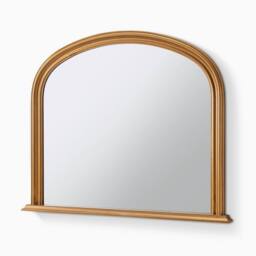 FurnitureboxUK Cecily Gold Wood Large 110x90 Overmantle Arch Mirror - thumbnail 4