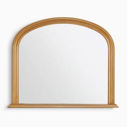 FurnitureboxUK Cecily Gold Wood Large 110x90 Overmantle Arch Mirror - thumbnail 3