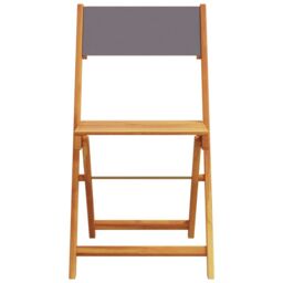 Berkfield Home 3 Piece Bistro Set Anthracite Fabric & Solid Wood in Black - thumbnail 4