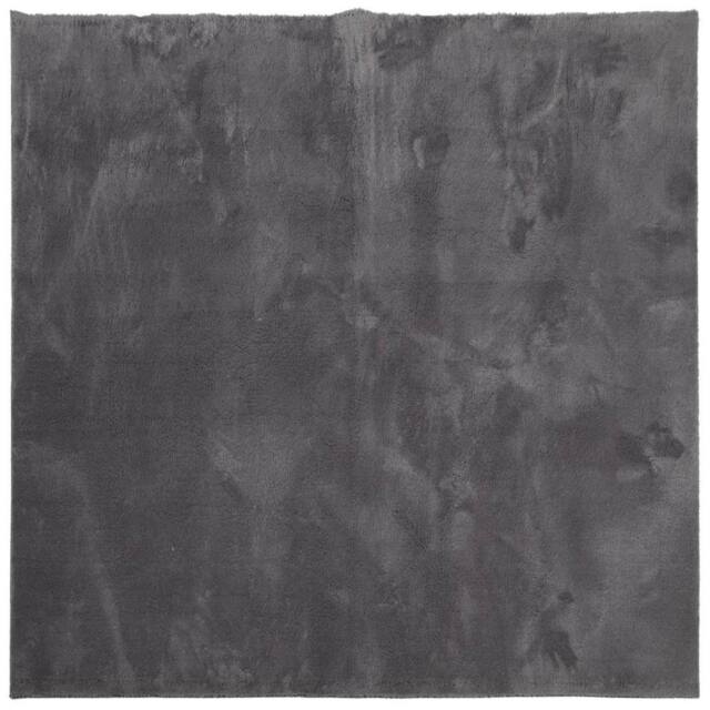 Berkfield Home Rug Short Pile Soft & Washable Anthracite 200x200 cm in Charcoal - Size: 100 cm diameter - image 1