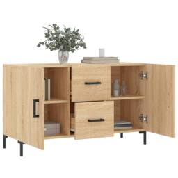 Berkfield Home Sideboard Sonoma Oak 100x36x60 cm Engineered Wood in Light Brown - Size: 100 x 36 x 60 cm - thumbnail 4