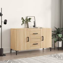 Berkfield Home Sideboard Sonoma Oak 100x36x60 cm Engineered Wood in Light Brown - Size: 100 x 36 x 60 cm - thumbnail 2