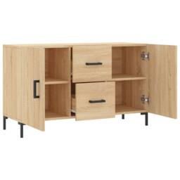 Berkfield Home Sideboard Sonoma Oak 100x36x60 cm Engineered Wood in Light Brown - Size: 100 x 36 x 60 cm - thumbnail 5