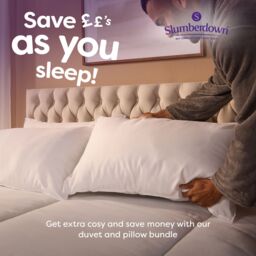 Slumberdown 2 Pack Cosy Nights Soft Support Pillows in White - thumbnail 2