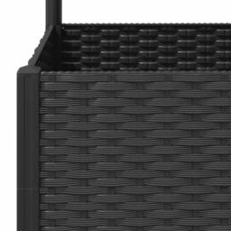 Berkfield Home Beautiful Garden Planter with Trellis Black 40x40x136 cm PP - Size: 40 x 40 x 136 cm - thumbnail 7