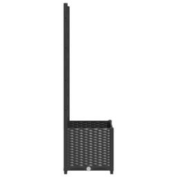 Berkfield Home Beautiful Garden Planter with Trellis Black 40x40x136 cm PP - Size: 40 x 40 x 136 cm - thumbnail 5