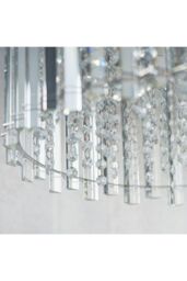 Netlighting Hanna Pendant Clear Crystal (K5) Glass & Chrome Effect Plate 5 Light Dimmable IP20 G9 - thumbnail 6