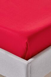 Homescapes Egyptian Cotton Flat Sheet 200 Thread Count in Red - Size: King Flat - thumbnail 3
