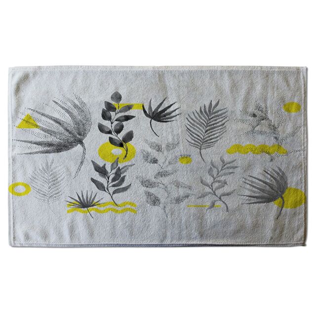Benjamin Tate Design Selection Of Leaves Soft Bath Towel in Yellow - image 1