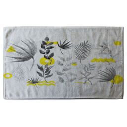 Benjamin Tate Design Selection Of Leaves Soft Bath Towel in Yellow - thumbnail 1