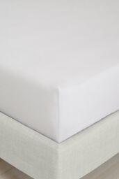 Bianca 200 Thread Count Cotton Percale 32cm Depth Sheet in Grey - Size: King Fitted - thumbnail 1