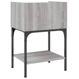 Berkfield Home Bedside Table Grey Sonoma 40.5x31x60 cm Engineered Wood - thumbnail 8