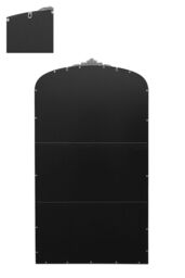 "MirrorOutlet Silver Metal Framed Arched Wall Mirror 68"" X 38"" (174CM X 96CM) - Size: 1 Pack" - thumbnail 5