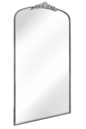 "MirrorOutlet Silver Metal Framed Arched Wall Mirror 68"" X 38"" (174CM X 96CM) - Size: 1 Pack" - thumbnail 4