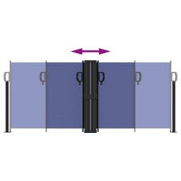 Berkfield Home Retractable Side Awning Blue 100x1000 cm - thumbnail 5