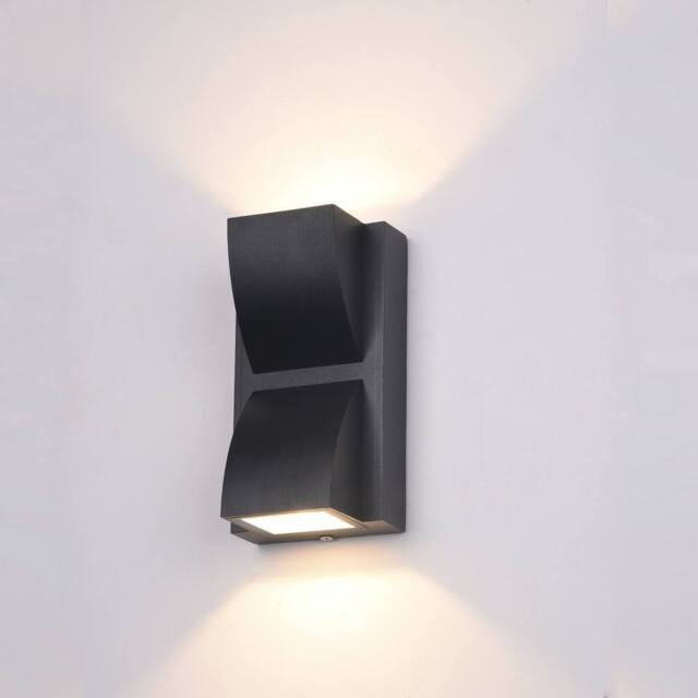 Netlighting Modern LED Outdoor Wall Lamp Black Warm White 3000K 120lm IP54 - image 1