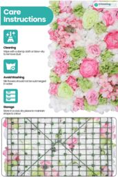Neel Blue Artificial Flower Wall Panel Decorative Wedding Photography Backdrop - thumbnail 5