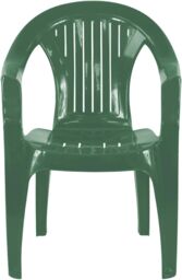simpa Solana Plastic Patio & Garden Chairs - Set of 4 in Green - thumbnail 2