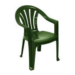 simpa Solana Plastic Patio & Garden Chairs - Set of 4 in Green - thumbnail 5