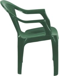 simpa Solana Plastic Patio & Garden Chairs - Set of 4 in Green - thumbnail 4