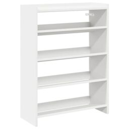 Berkfield Home Shoe Rack White 60x25x81 cm Engineered Wood - Size: 60 x 25 x 81 cm - thumbnail 2