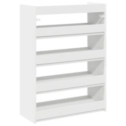 Berkfield Home Shoe Rack White 60x25x81 cm Engineered Wood - Size: 60 x 25 x 81 cm - thumbnail 6