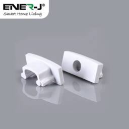 ENER-J 24.5x6.85mm Aluminium LED Channel with PC Cover 2m (4) in Black - thumbnail 3