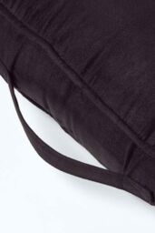 Homescapes Faux Suede Coccyx Cushion in Black - Size: 50 cm x 50 cm - thumbnail 4