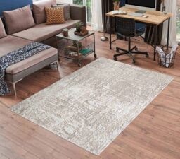 Desire Rugs Serenity Modern Abstract Lines Area Rug - Contemporary Style for Living Room, Bedroom or Hallway in Stone - Size: 60 cm x 220 cm - thumbnail 4