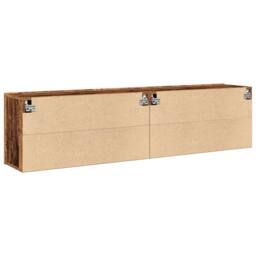 Berkfield Home TV Cabinets Wall-mounted 2 pcs Old Wood 80x30x41 cm in Brown - Size: 80 x 30 x 41 cm - thumbnail 7