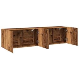 Berkfield Home TV Cabinets Wall-mounted 2 pcs Old Wood 80x30x41 cm in Brown - Size: 80 x 30 x 41 cm - thumbnail 5