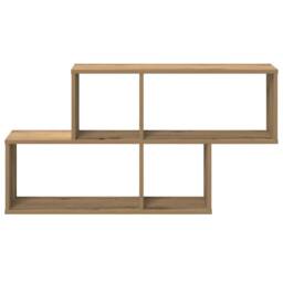 Berkfield Home Wall Shelf Artisan Oak 100x18x53 cm Engineered Wood in Brown - Size: 100 x 18 x 53 cm - thumbnail 4