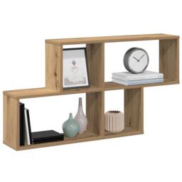 Berkfield Home Wall Shelf Artisan Oak 100x18x53 cm Engineered Wood in Brown - Size: 100 x 18 x 53 cm - thumbnail 2