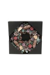 KDMD Green Lilac Pine Cone & Apple Wreath 30cm - thumbnail 3