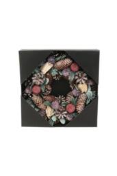 KDMD Green Lilac Pine Cone & Apple Wreath 30cm - thumbnail 4