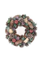 KDMD Green Lilac Pine Cone & Apple Wreath 30cm - thumbnail 7