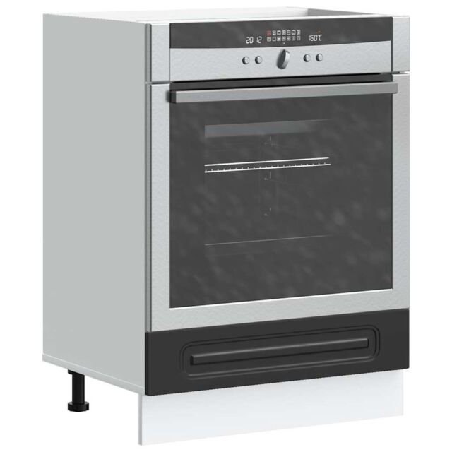 Berkfield Home Oven Cabinet Kalmar Black Engineered Wood - image 1