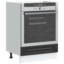 Berkfield Home Oven Cabinet Kalmar Black Engineered Wood - thumbnail 1